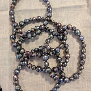 Brighton Pearl Bracelet Set Blue Silver Grey Beaded In bag